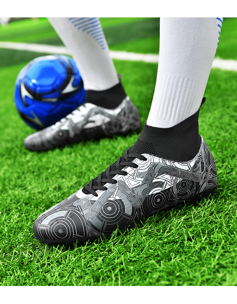 Sapatos de futebol ao ar livre Tênis masculinos Botas de futebol Adolescentes Adultos Crianças Chuteiras Antiderrapantes Ultraleve Unissex Turf Futsal_voghion.com