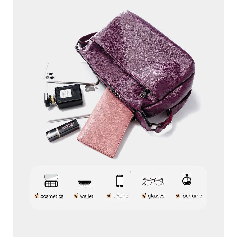 Borsa a tracolla elegante in pelle viola per donna borsa spalla_voghion.com