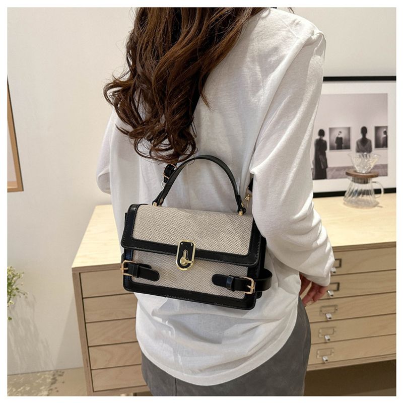 Women's Contrast Color This Year Popular Trend Ins Hand Held Single Shoulder Crossbody Ladies Small Square Bag_voghion.com