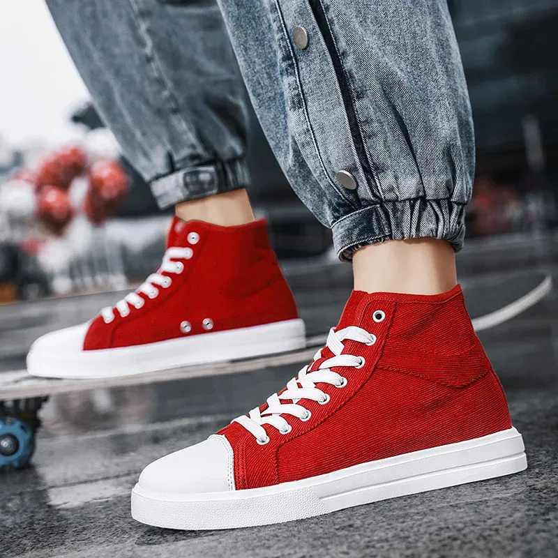 Sneakers Skateboarden Dames Heren Unisex Lichtgewicht Hoge Canvas Schoenen Koppels Wandelen Mannen Gig Maat 36-46_voghion.com