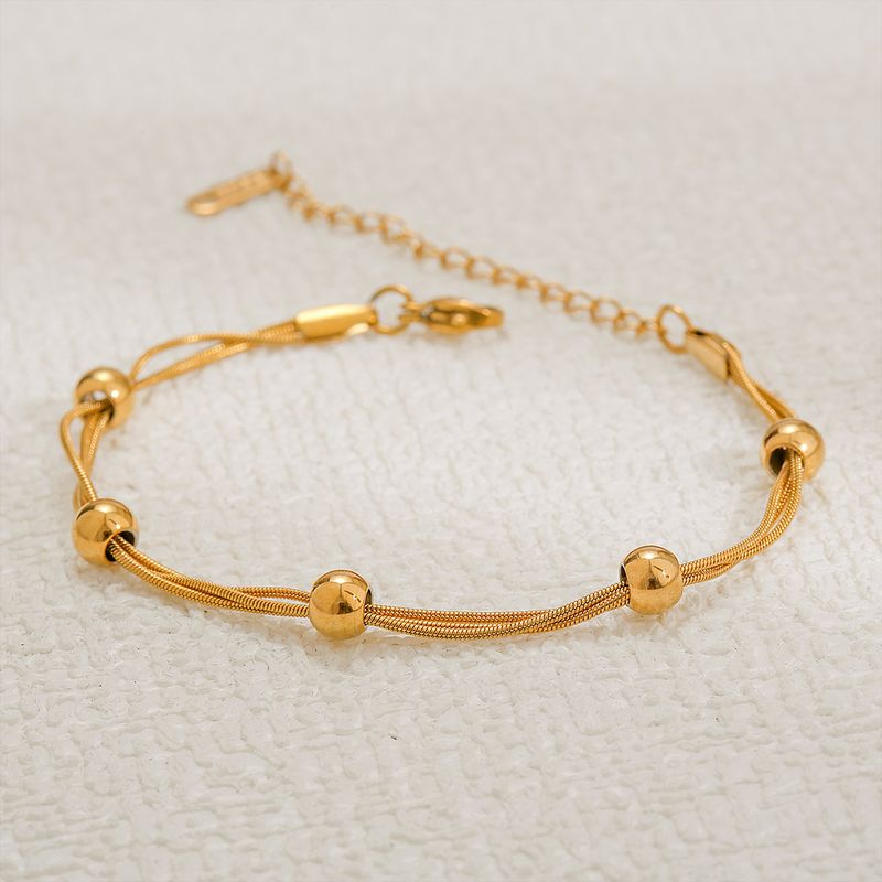 Casual Simple Style Solid Color 304 Stainless Steel Bracelets In Bulk_voghion.com