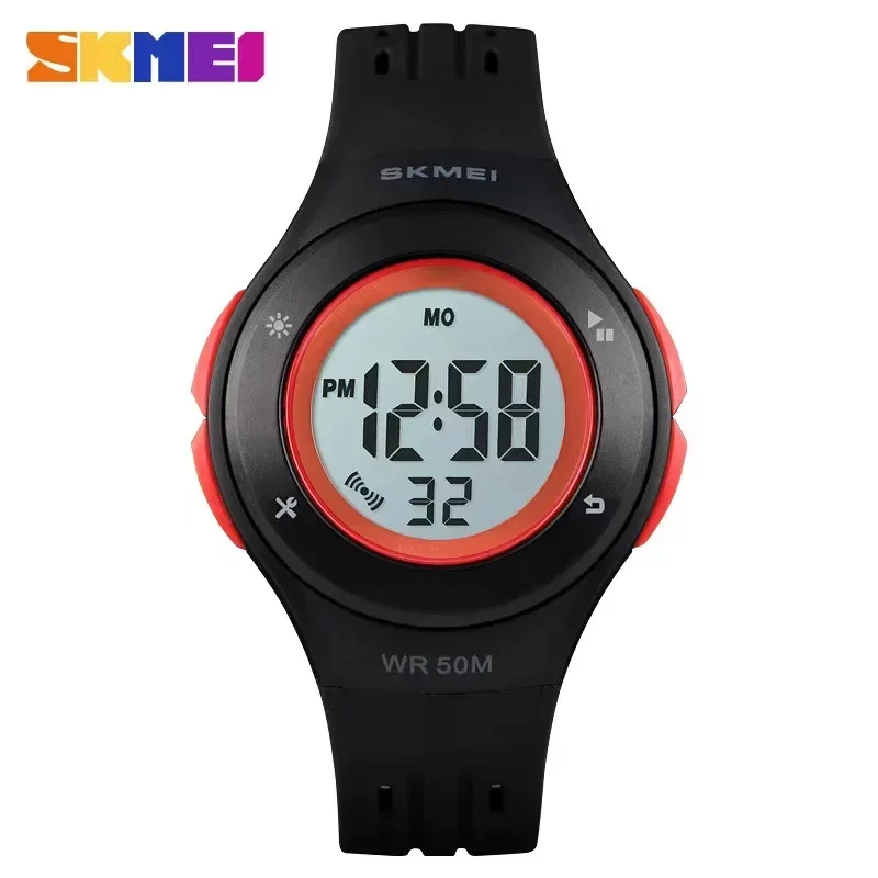 Montre enfant sport LED 1455, montre numérique tendance pour garçon et fille, étanche jusqu'à 5 bars._voghion.com