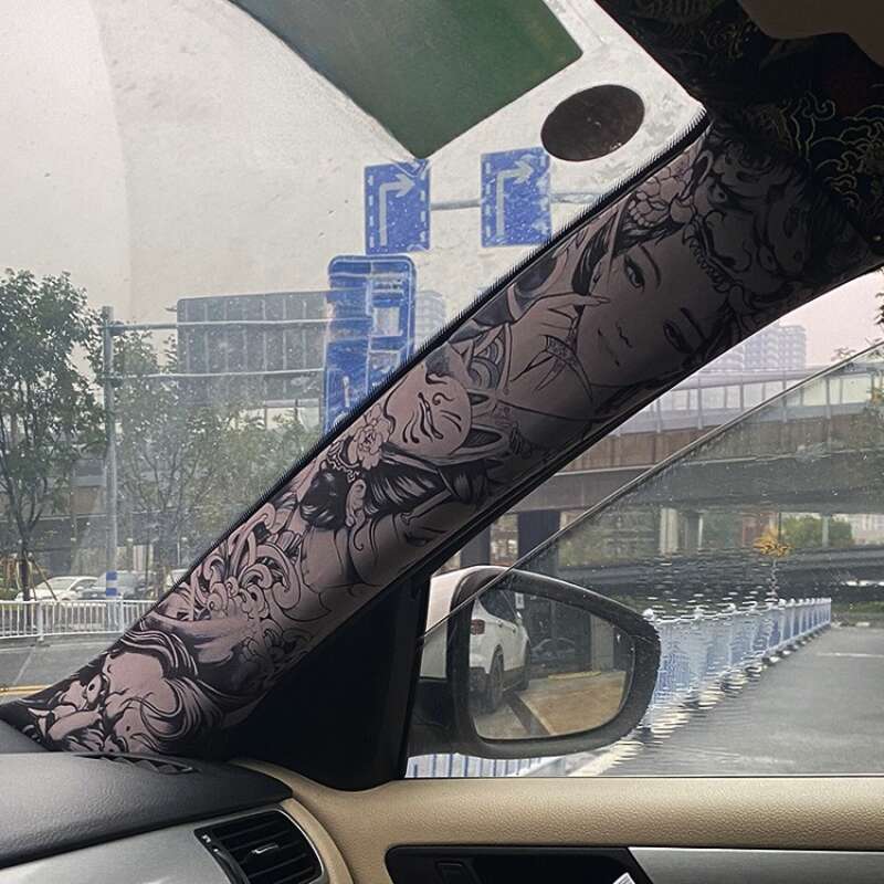 Patch autoadeziv pentru spate cu pilon JDM Prajna Geisha AB, patch decorativ interior cu schimbare de culoare pictat manual_voghion.com