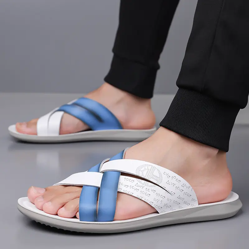 Pantofole in pelle da uomo sandali da spiaggia comodi_voghion.com