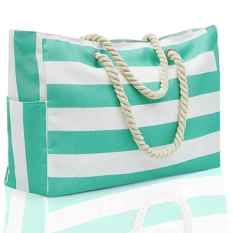 Waterdichte strandtas voor dames grote schoudertas met rits_voghion.com