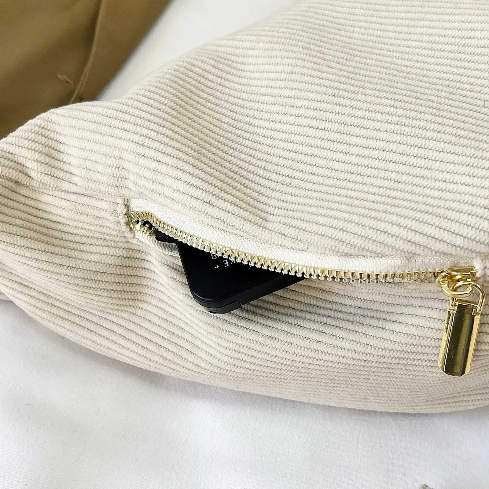 Corduroy Drstring Cloud Damen Große Kapazität Dumpg 2024 Neue einfache lässige Achseltasche Handtasche Schulter CrossbodyC241106_voghion.com