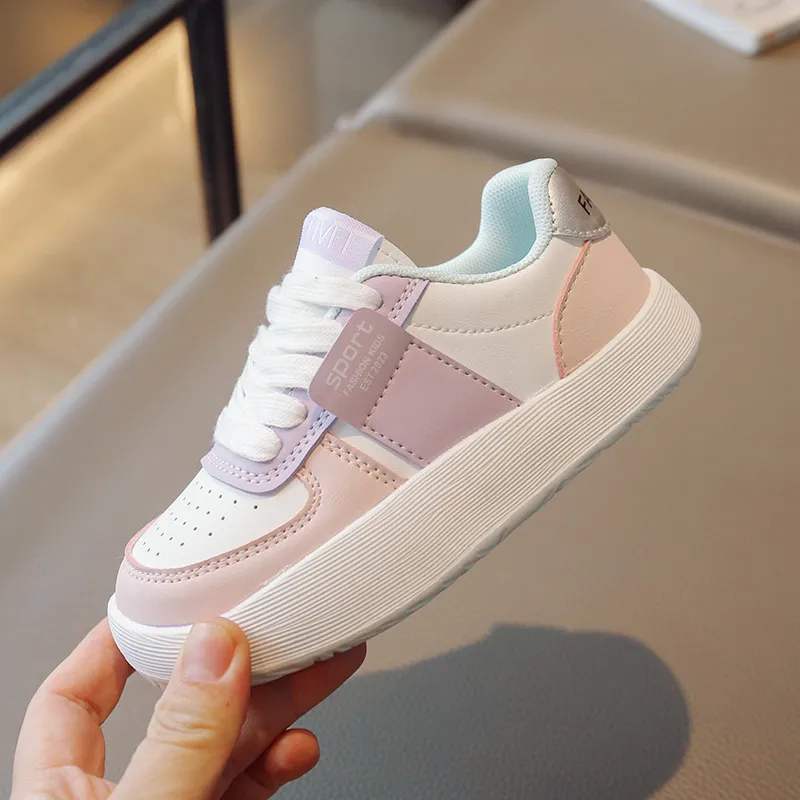 Zapatillas deportivas antideslizantes con cordones para niños y niñas, informales, con suela bonita, para primavera y otoño, talla 26_voghion.com