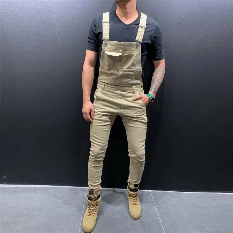Cool Designer Brand Jeans Man Pants For Men Pocket Denim Overall Jumpsuit Streetwear Sexy Suspender Pant E21_voghion.com