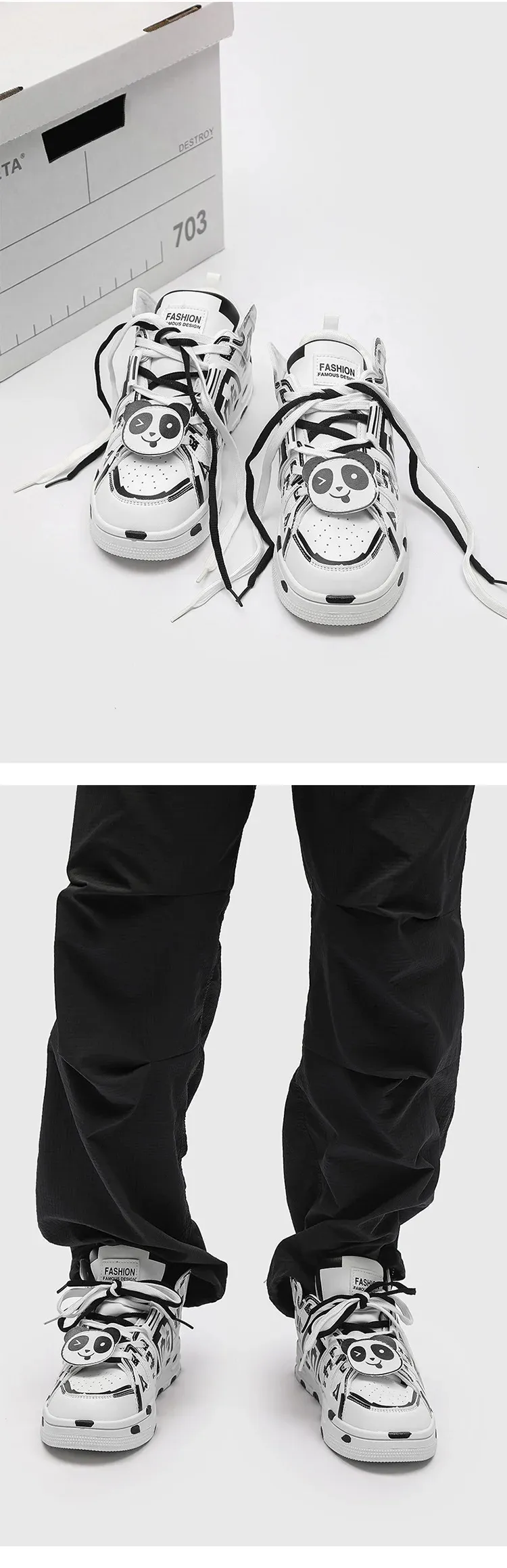 36 37 38 39 40 41 42 43 44 Men Casual Street Style Small White Shoes Trendy Bread Cat Paw Pattern 240618_voghion.com