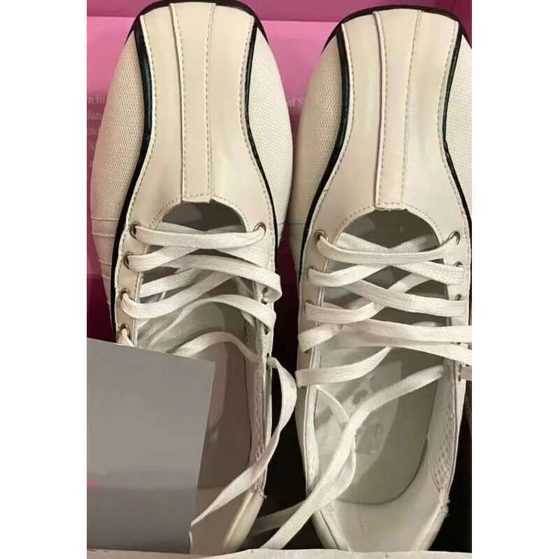 Cowhide Version ~ New Niche Design Korean Ballet Strappy Sneakers, Square Toe Flat Mary Jane Shoes_voghion.com