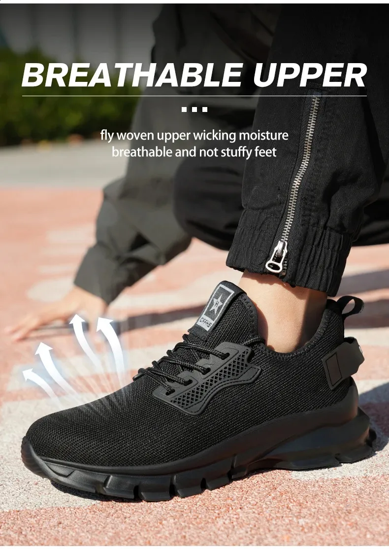 Chaussures de sécurité confortables, respirantes, anti-écrasement et anti-perforation, à semelles souples 250122_voghion.com