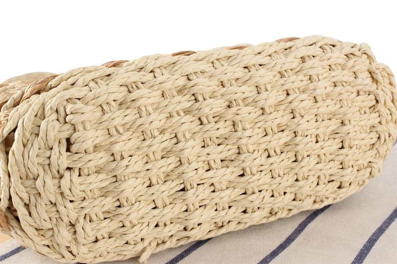 Hohlgewebte aus Papierseil, große Kapazität, versenkte Umhängetasche, Strandurlaubsfoto, gewebte Tasche für Frauen_voghion.com