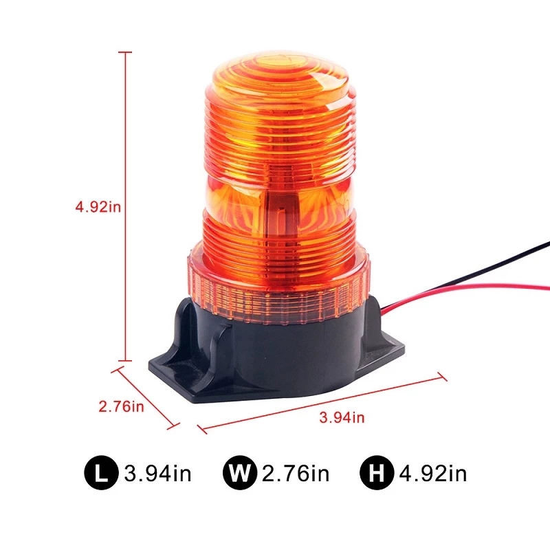 12 24V 48v 60 80v Daach 30 LED hell Stroboskopluucht Noutfall Warnblëtzluucht fir Gabelstapler Amber Blo Rout_voghion.com