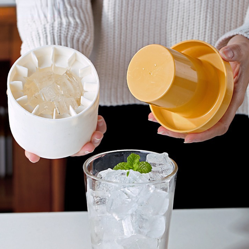 Secchiello per ghiaccio Stampo per cubetti di ghiaccio Vassoio per alimenti in silicone per congelamento rapido Produttore di ghiaccio creativo Design creativo Secchiello per ghiaccio Whiskey Birra_voghion.com