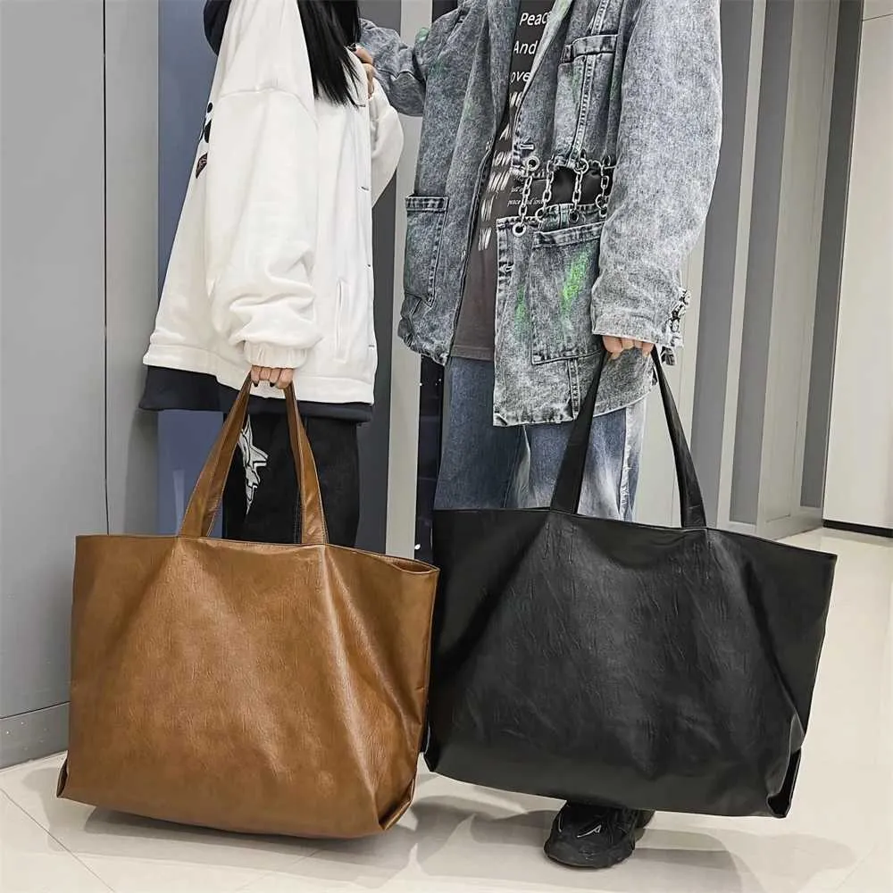 Oversized Tote Bag Women Lightweight Soft Leather Shoulder Bag_voghion.com
