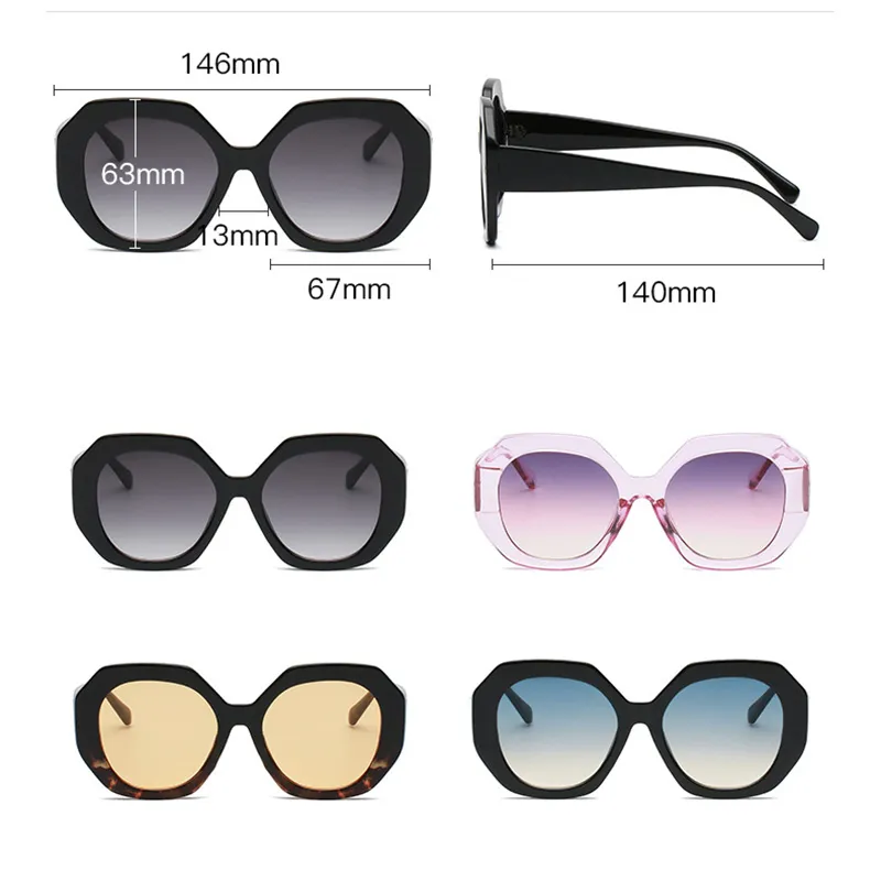 Designer sechseckige Sonnenbrille Herren Damen Strand Sonnenbrille UV-Schutz Designer Brille Gradient Fashion 2112 Marke_voghion.com