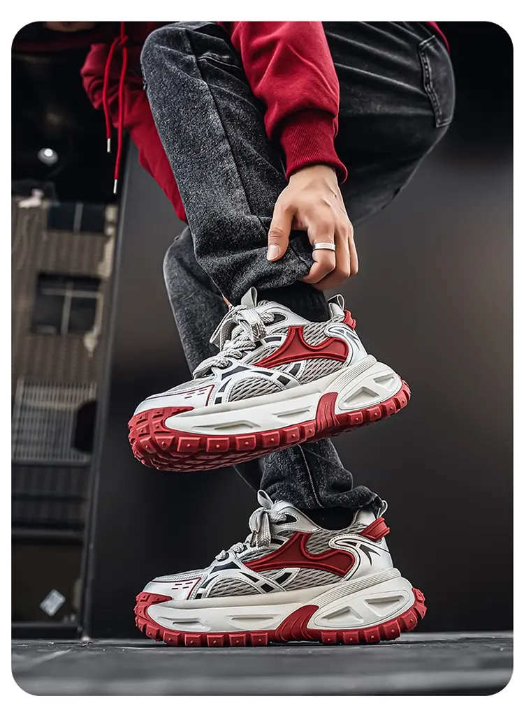 Chaussures de sport antidérapantes pour hommes, chaussures décontractées à plateforme rehaussante, chaussures tendance pour papa_voghion.com