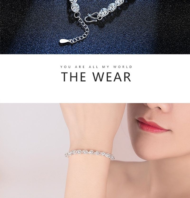 Nuovo braccialetto coreano Hollow S Sier, braccialetto da donna_voghion.com