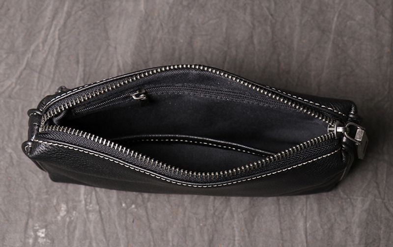 Hochwertige neue Herrenhandtasche Leder, lange Geldbörse weichem Leder für Damen, modische Handytasche aus Rindsleder,_voghion.com