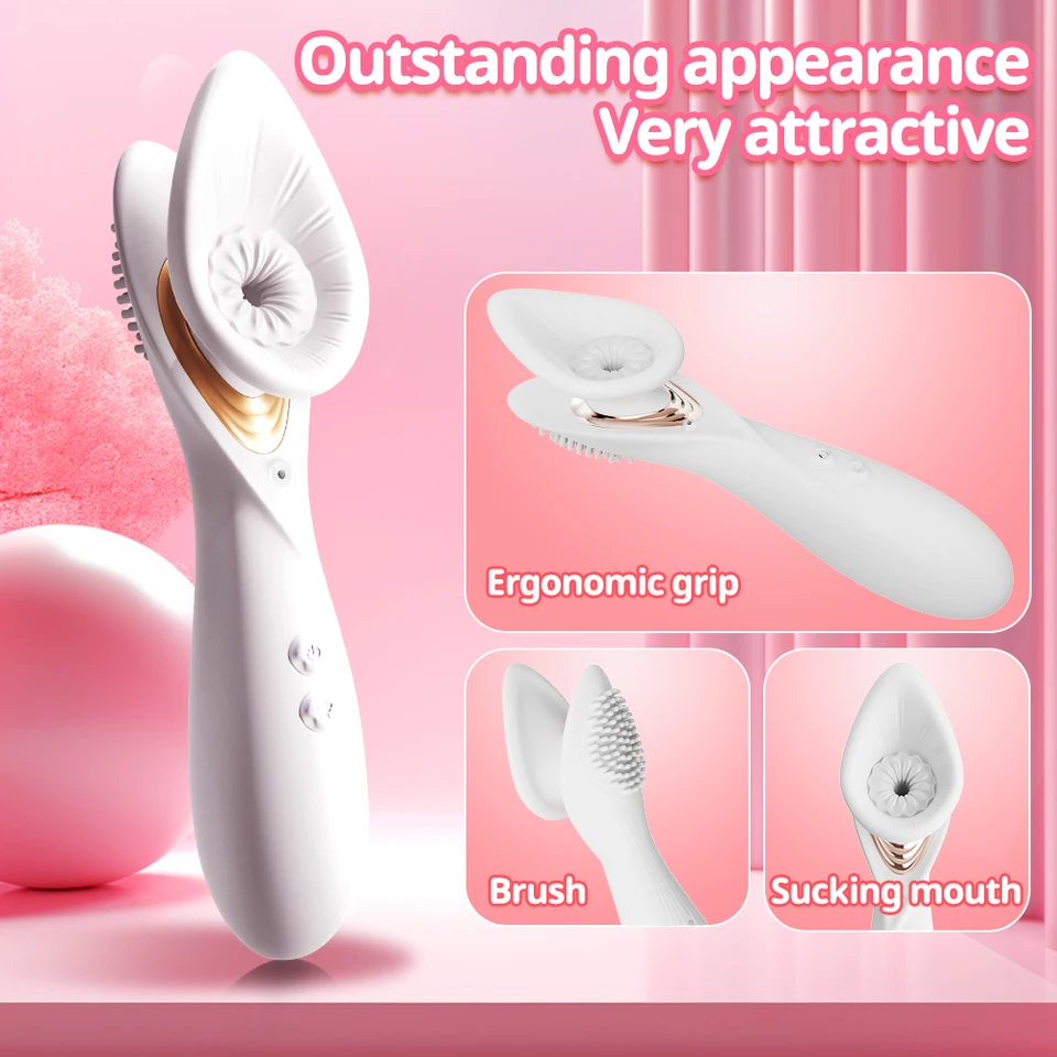 Leistungsstarker 2-in-1 Saugvibrator Für Klitoris Und Brustwarzen_voghion.com