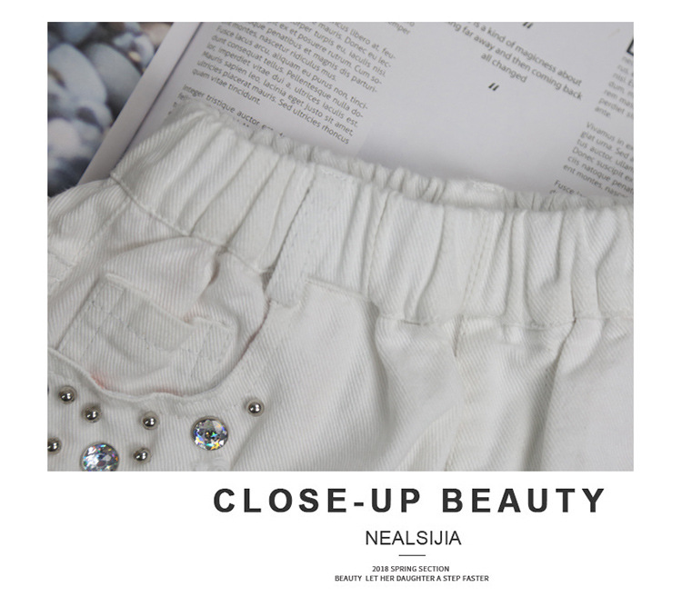 Kid's Clothing Girls denim shorts outer wear summer thin 2024 new fashion ripped children's pants female hot pants summer_voghion.com