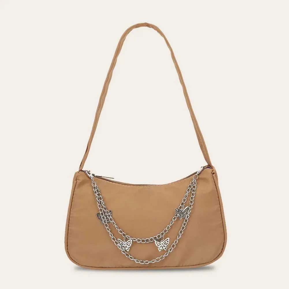Solid color Shoe wallet chain Wen Underarm womens Fi top handle Cluhes black beige white bag Y241026_voghion.com