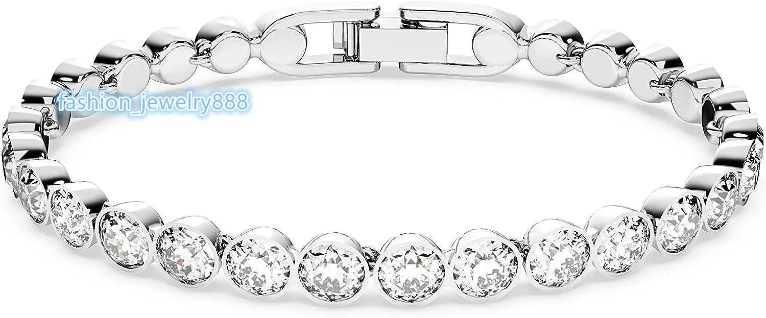 bracelets Moissanite Chain Tennis And Earrings Jewelry Series Rhodium Plated Clear Crystal Bracelet Free Shipping_voghion.com