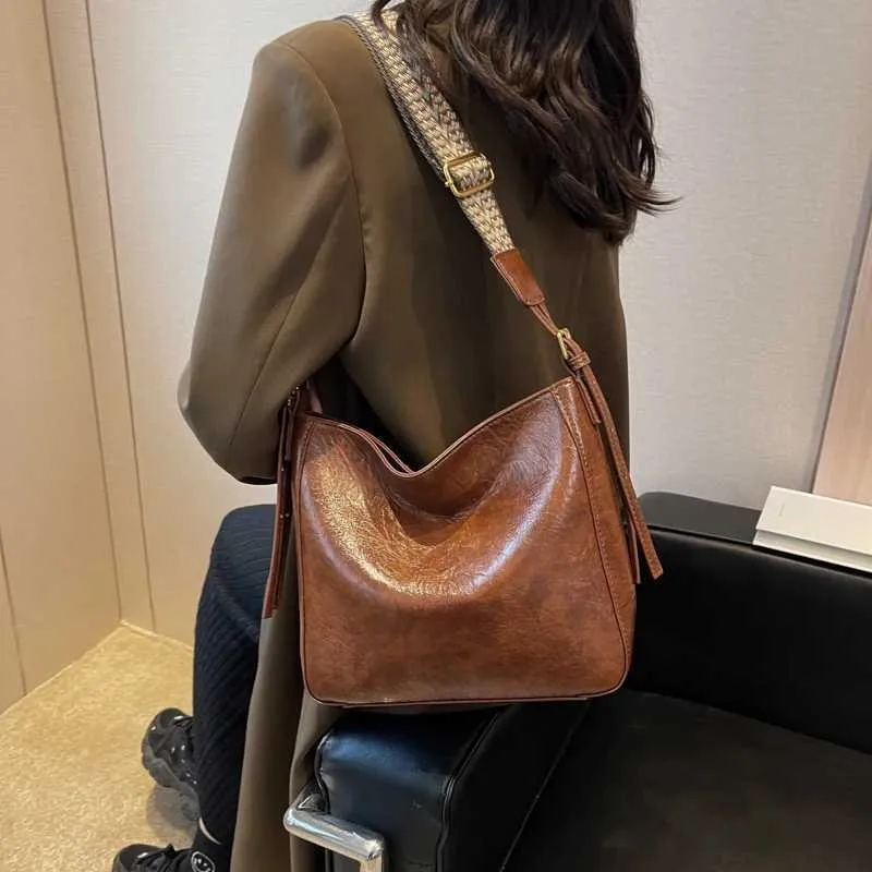 Damen Große Kapazität All-Match Tote Crossbody Stilvolle Tasche für Arbeit SchuleC241216_voghion.com