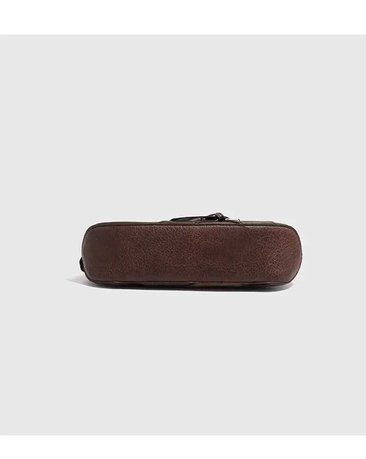 Retro belt decoration shoulder designer armrest punk motorcycle bag Pu leather womens handbag Y241216_voghion.com