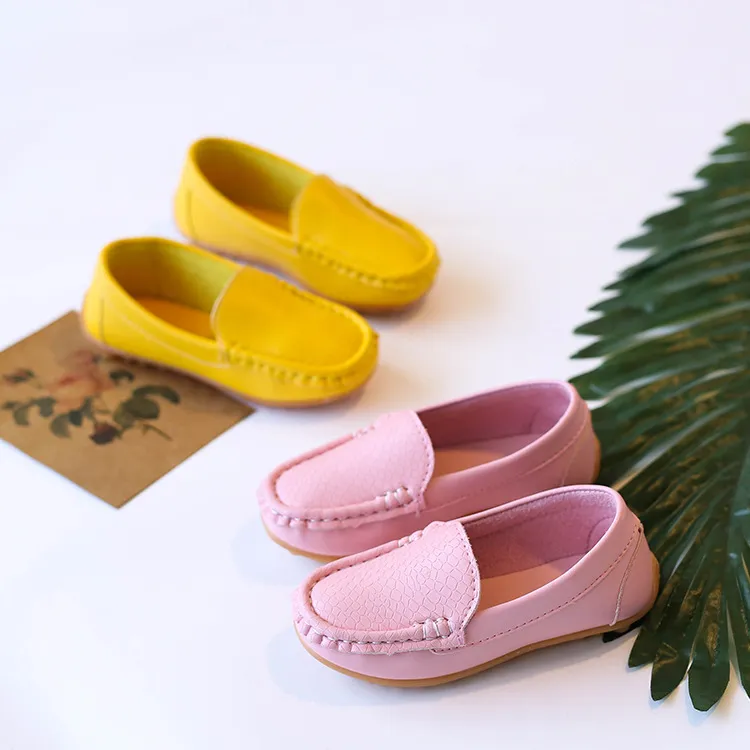 Mocasini sport casual pentru copii, culori bomboane, unisex, băieți și fete, mocasini moi, alunecă-on din piele PU, pentru copii mici, Happysteps, pantofi pentru tineri_voghion.com