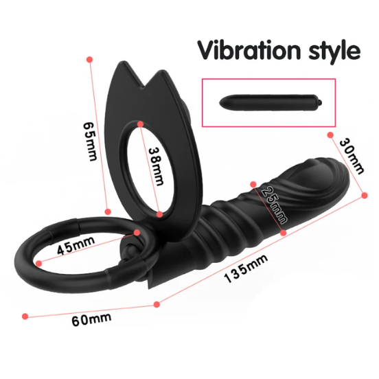 10 Frequency Dual Penetration Anal Dildo Vibrator Plump Adult Sex Toys For Men Couples_voghion.com