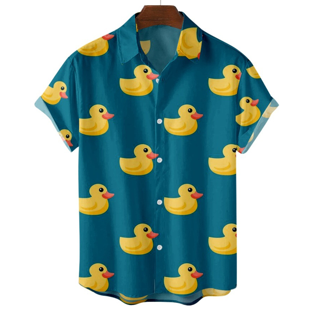Chemise hawaïenne surdimensionnée à manches courtes pour hommes et femmes, vêtements créatifs, imprimé kawaii numérique 3d, nouvelle collection 2024_voghion.com