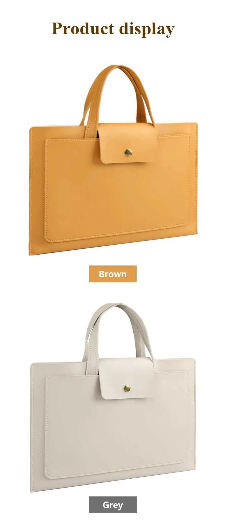 Laptoptasche, schmale Handtasche, Hülle aus PU-Leder für Buch, Xiaomi, Huawei, Lenovo, Microsfoft 13 14 15 16, Notebook, Tablet_voghion.com