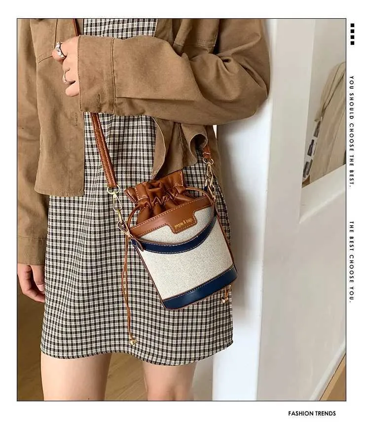 Damen Umhängetasche Cyder PU Leder Bucket Crossbody Bag Lässige Drstring Handtaschen Geldbörse für Reisen Shoppin241104_voghion.com