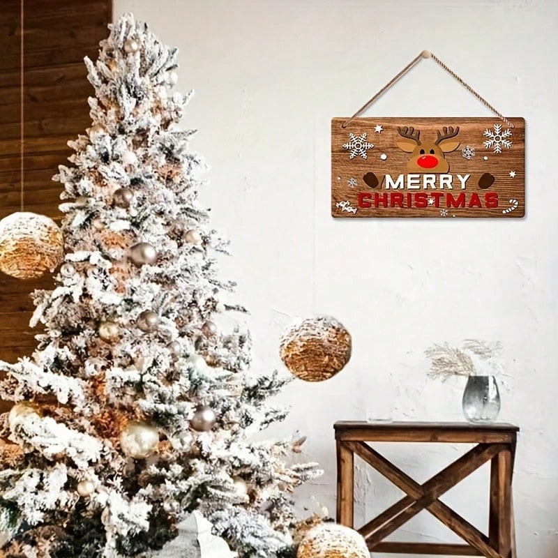 Mutlu Noeller İşareti - Ev ve Dış Mekan Kullanımı İçin Tatil Duvar Dekoru, Yatak Odası ve Çiftlik Evi Noel Dekorasyonu İçin Uygundur Ev Dekorasyonu Noel Süslemeleri_voghion.com