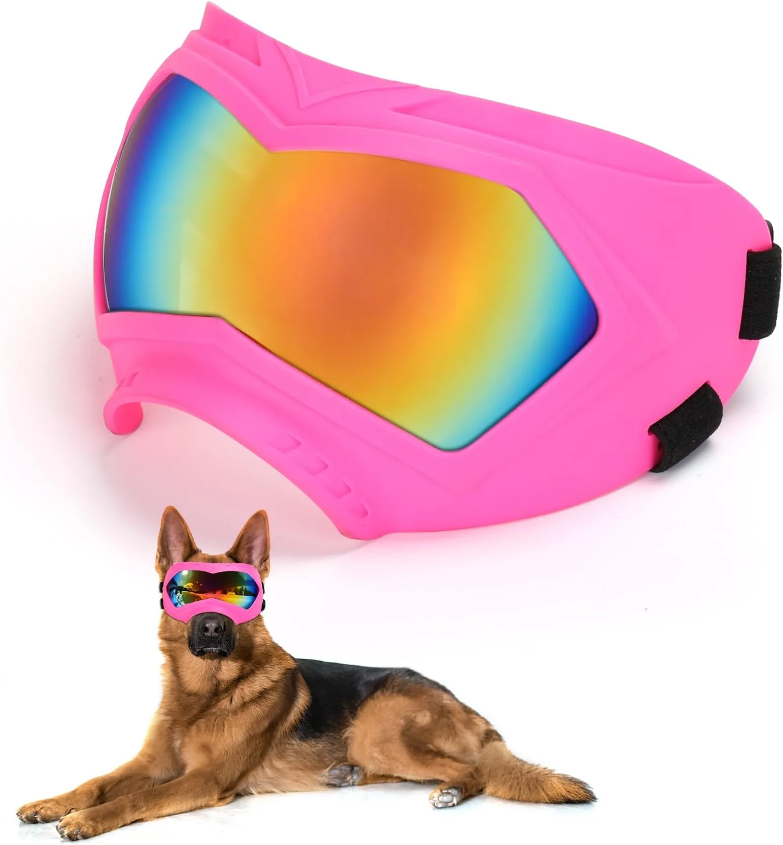 Sunglasses Goggles Pet Eyewear With Adjustable Strap, For Medium Large Dog Swimming Skating Glasses Windproof Dustproof_voghion.com