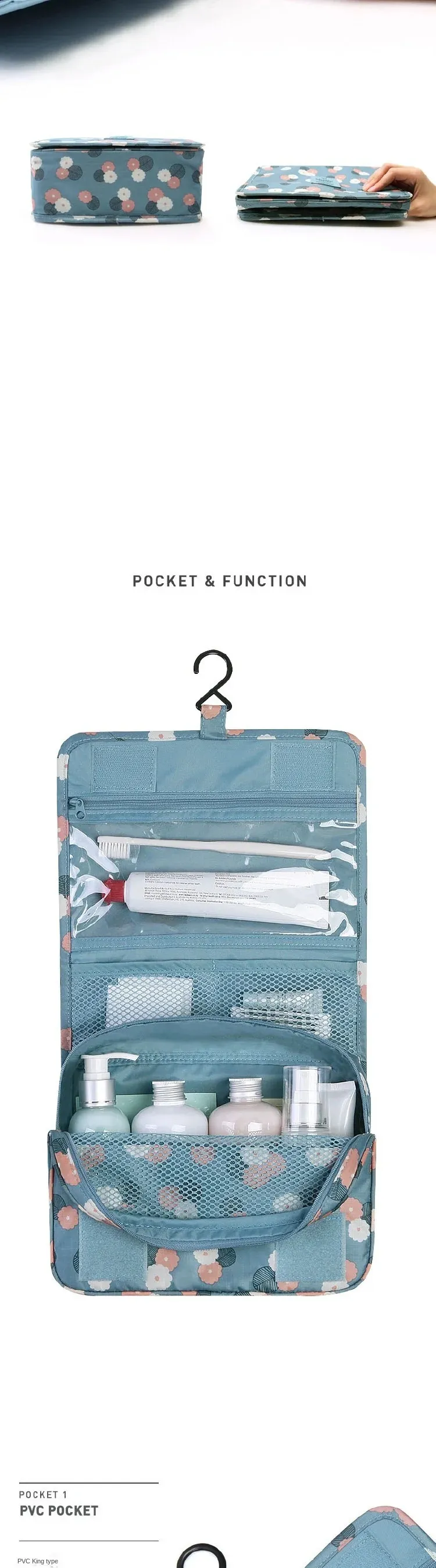 High Quality Women Makeup Bags Travel Cosmetic Toiletries Organizer Waterproof Storage Neceser Hanging Bathroom Wash Bag_voghion.com