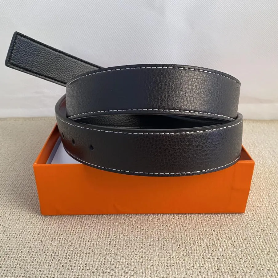 Cinturones de diseñador para hombre y mujer, cinturón de cuero genuino con hebilla grande, accesorios casuales de negocios, cinturón clásico con caja_voghion.com