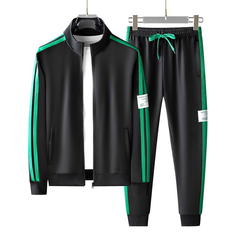 Lässiger, sportlicher, zweiteiliger Herren-Pullover mit Hose, trendiger Strickjacke für Teenager_voghion.com