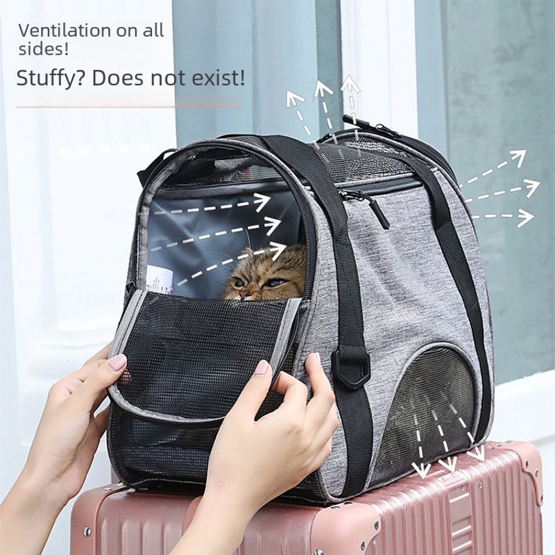 Neue Umhängetasche Katzen, faltbar, atmungsaktiv, den Außenbereich, Katzentasche, ausgehende Tasche, tragbare Tasche für_voghion.com