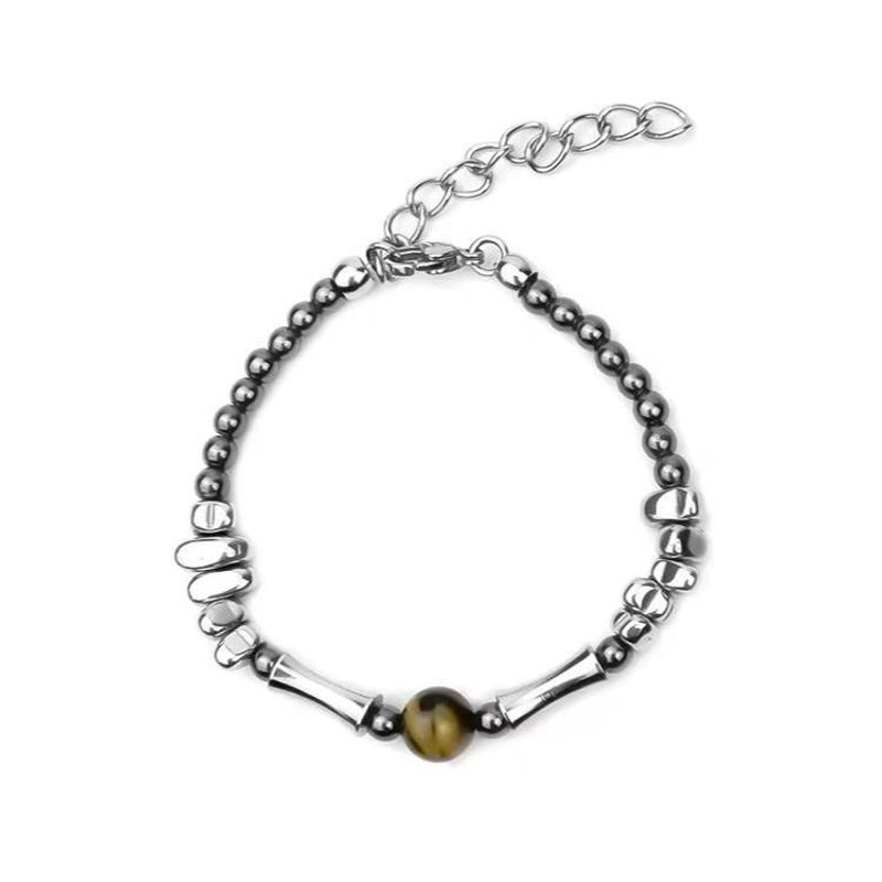 Herrarmband i tigeröga och obsidian elegant design_voghion.com