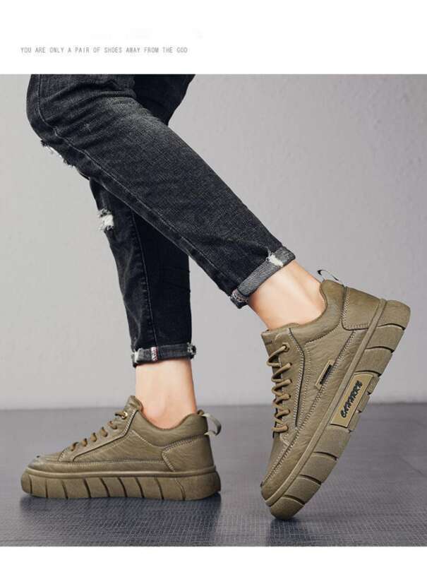 Herren Herbst Wasserdicht Anti Lip Chef Veratile Arbeit Arbeitsschutzbrett Herren Port und Freizeit Schwarzes Leder_voghion.com