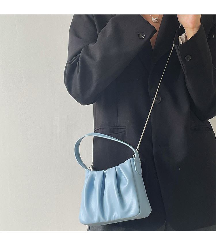 Neue handliche kleine Wolke im französischen Stil 2024 Sommernische plissiert einfache und modische Umhängekette mit einer Schulter_voghion.com