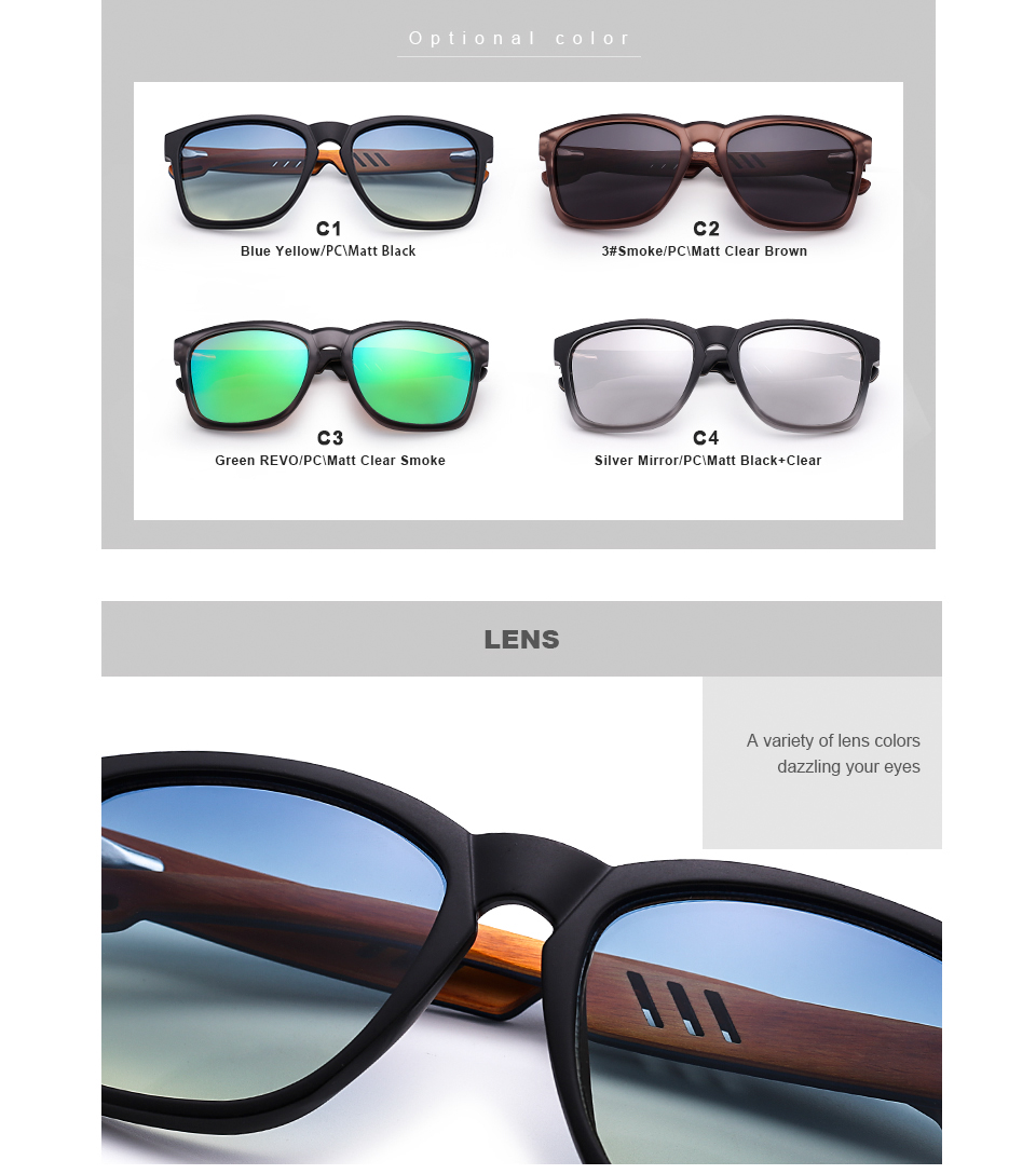 HU WOOD Brand Design Sunglasses for Men Handmade Zebra Wood Sun Glasses Polarized Lenses Driving Protection UV400 GR8011_voghion.com