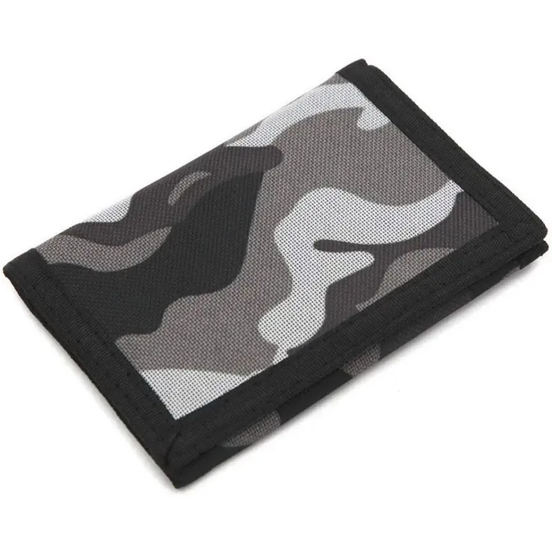 Erkek Toptan Kamuflaj Kumaş Cüzdan Katlanır Polyester Kısa Para Çantası Erkek Çocuk Rahat Trend Cüzdanlar_voghion.com
