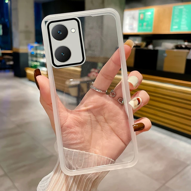 Capa de celular linda e colorida para vivo Y18 Y18e, proteção completa da câmera, capa macia transparente e antiqueda_voghion.com