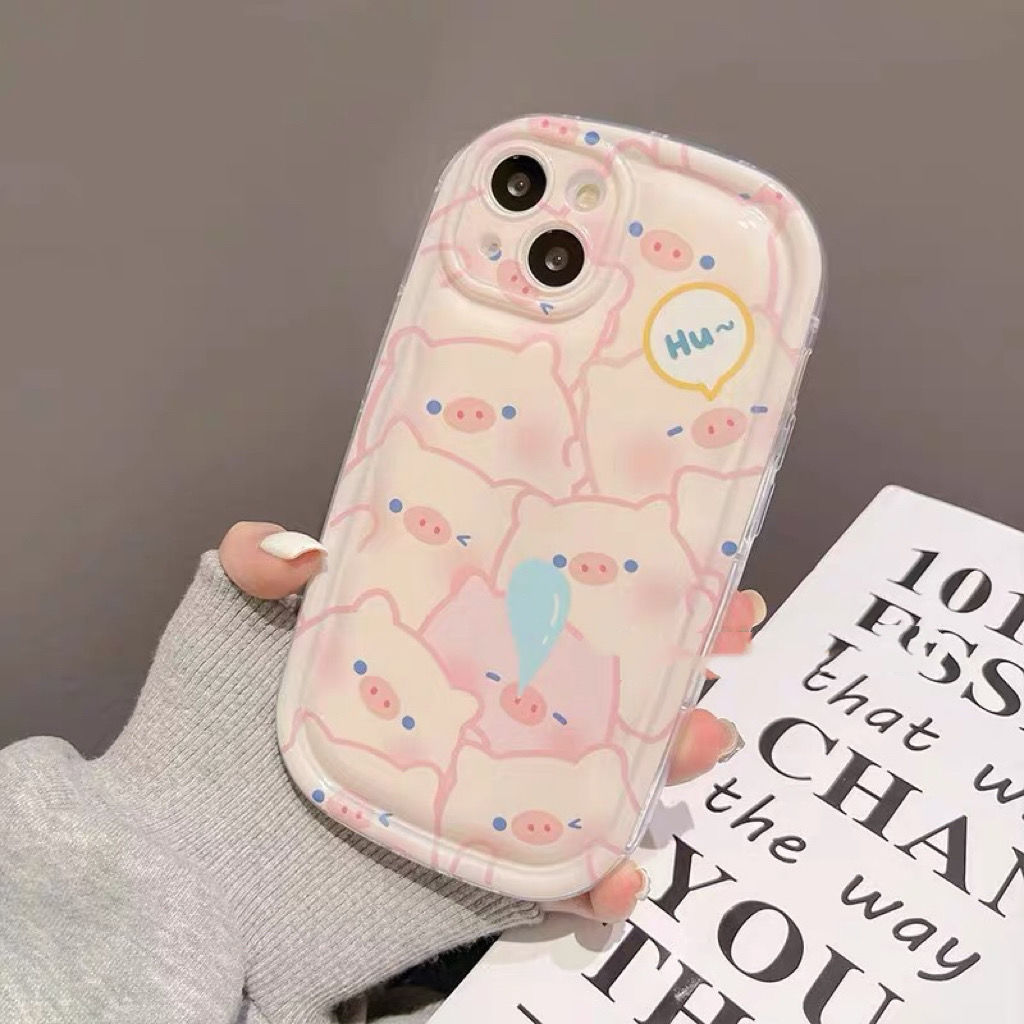 Custodia Airbag Huawei Nova Y91 Y90 Y70 11i 11 10 9 8 7 7i 6 se 5 3i Pro Y9S Honor 90 Emoji Maiale Carino Antiurto Protezione Obiettivo Fotocamera Custodia Morbida_voghion.com