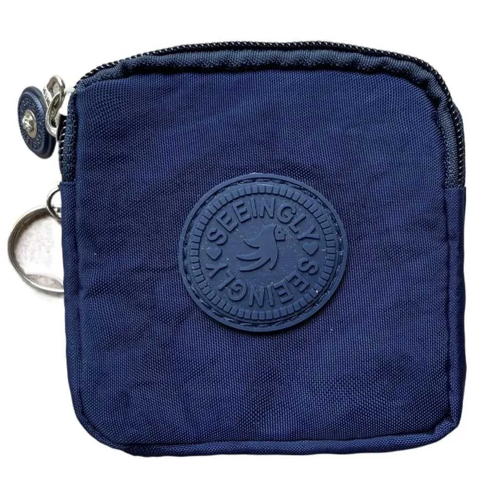 Damen Herren Canvas Geldbörse Tragbare wasserdichte Brieftasche Geldbeutel mit Schlüsselring Verschleißfester HalterC241210_voghion.com
