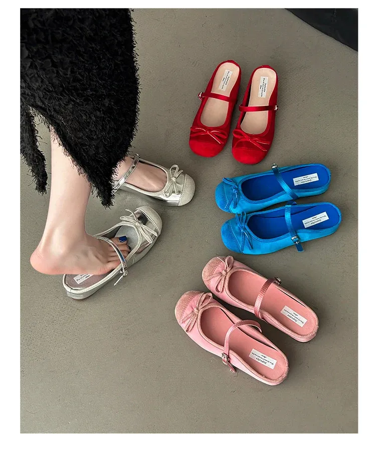 Frühling/Sommer Retro Candy Mary Einfache Ballerinas Damen atos Mujer 241111_voghion.com