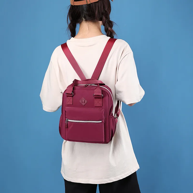 Mode Damen Tagesrucksack aus strapazierfähigem, weichem Stoff, hübscher Stil, für Mädchen, hochwertiger kleiner Rucksack_voghion.com